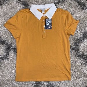 NWT Forever 21 Knit Picot-Trim Polo